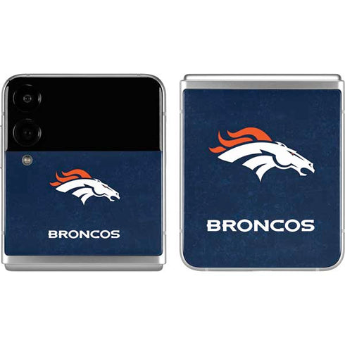 NFL Denver Broncos - Distressed Galaxy Z Flip4 5G Skin